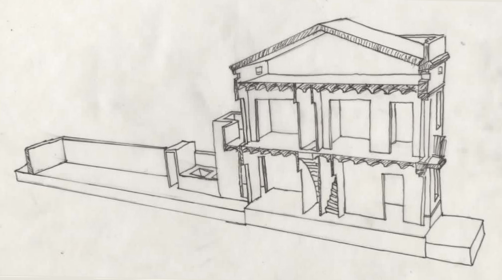 Prototipus generalista de casa de cos, amb golfa ventilada i predomini de la façana pel davant de la coberta.